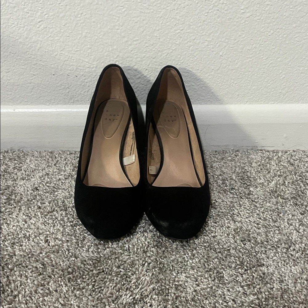 a new day Black Wedge Shoes